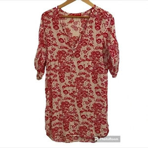 Josie Natori Womens Rayon Flamingo Print Dress